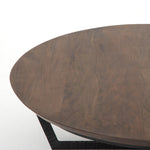 Felix Round Coffee Table Light Tanner Brown Reclaimed Wood Tabletop Detail ISD-0206
