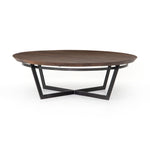 Four Hands Felix Round Coffee Table Light Tanner Brown Front View