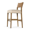 Ferris Bar Stool Winchester Beige Angled View Four Hands