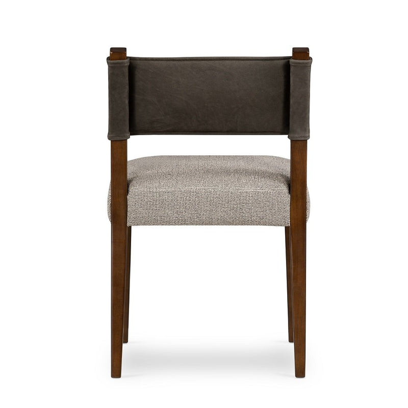 Ferris Dining Chair - Nubuck Charcoal Back View