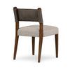 Ferris Dining Chair - Nubuck Charcoal Back Angle View