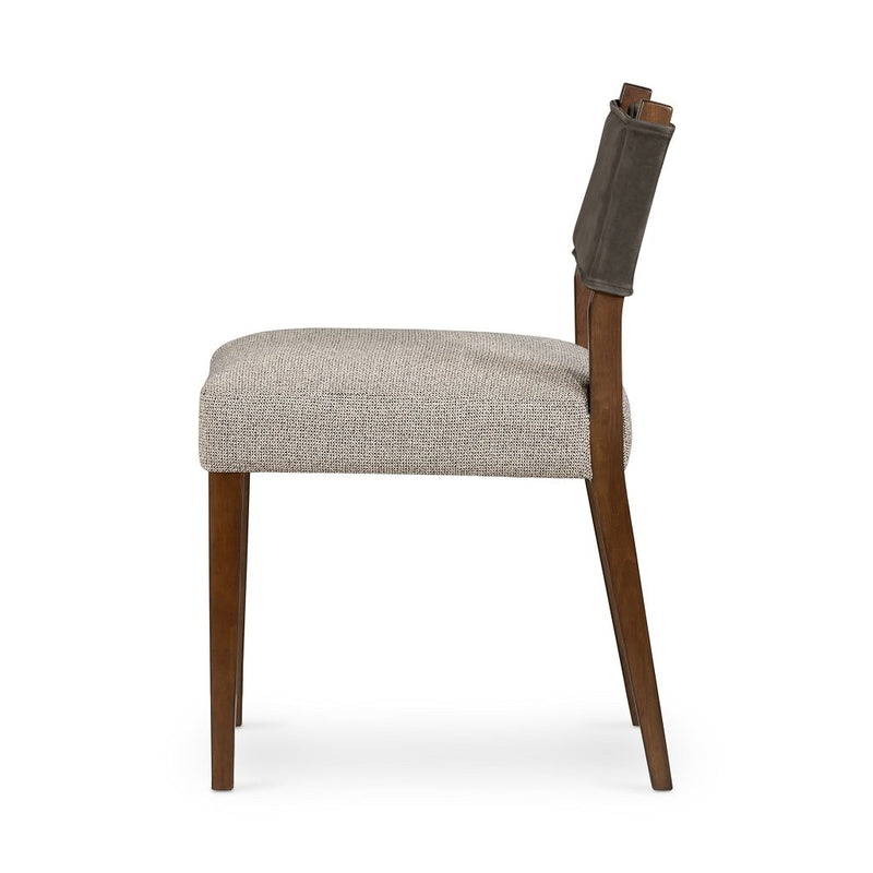 Ferris Dining Chair - Nubuck Charcoal Side View
