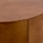 Flint Bunching Table - Hand Stitched Leather Detail