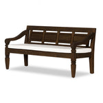 Foles Outdoor Bench with Cushion Angled View 235969-001
