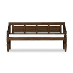 Four Hands Foles Outdoor Bench with Cushion Front View