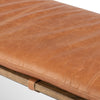 Gabine Accent Bench - Brandy Colored top Grain Leather Seat