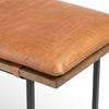 Gabine Accent Bench - Leather Seat Detail