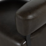 Gareth Swivel Chair Deacon Wolf Top Grain Leather Armrest