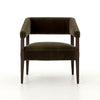 Gary Club Chair - Olive Green Front View