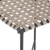 Garza Counter Stool Leather Weave Seating