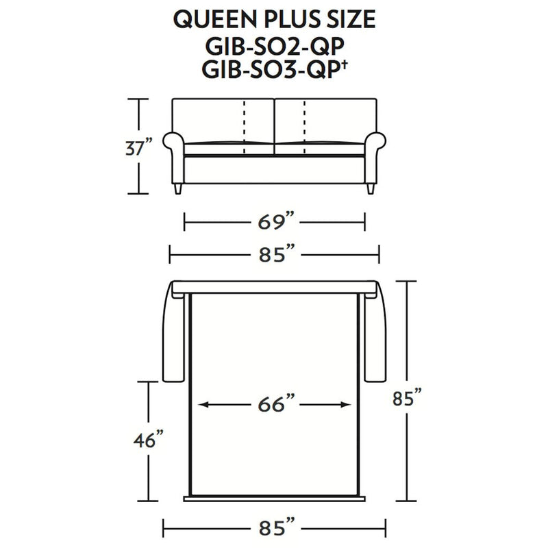 Gibbs Queen Plus Size Comfort Sleeper Sofa