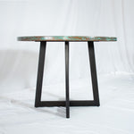 Graysill Round Copper Dining Table Side View