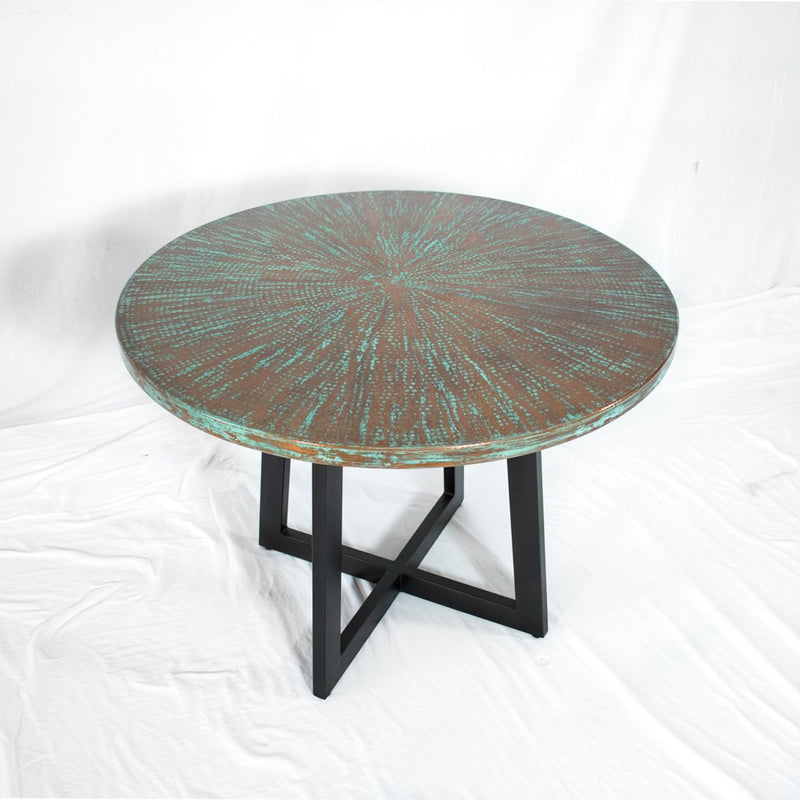 Graysill Copper Dining Table - Weathered Penny