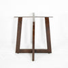 Graysill Iron Dining Table Base - Antique Rust Finish- Side View