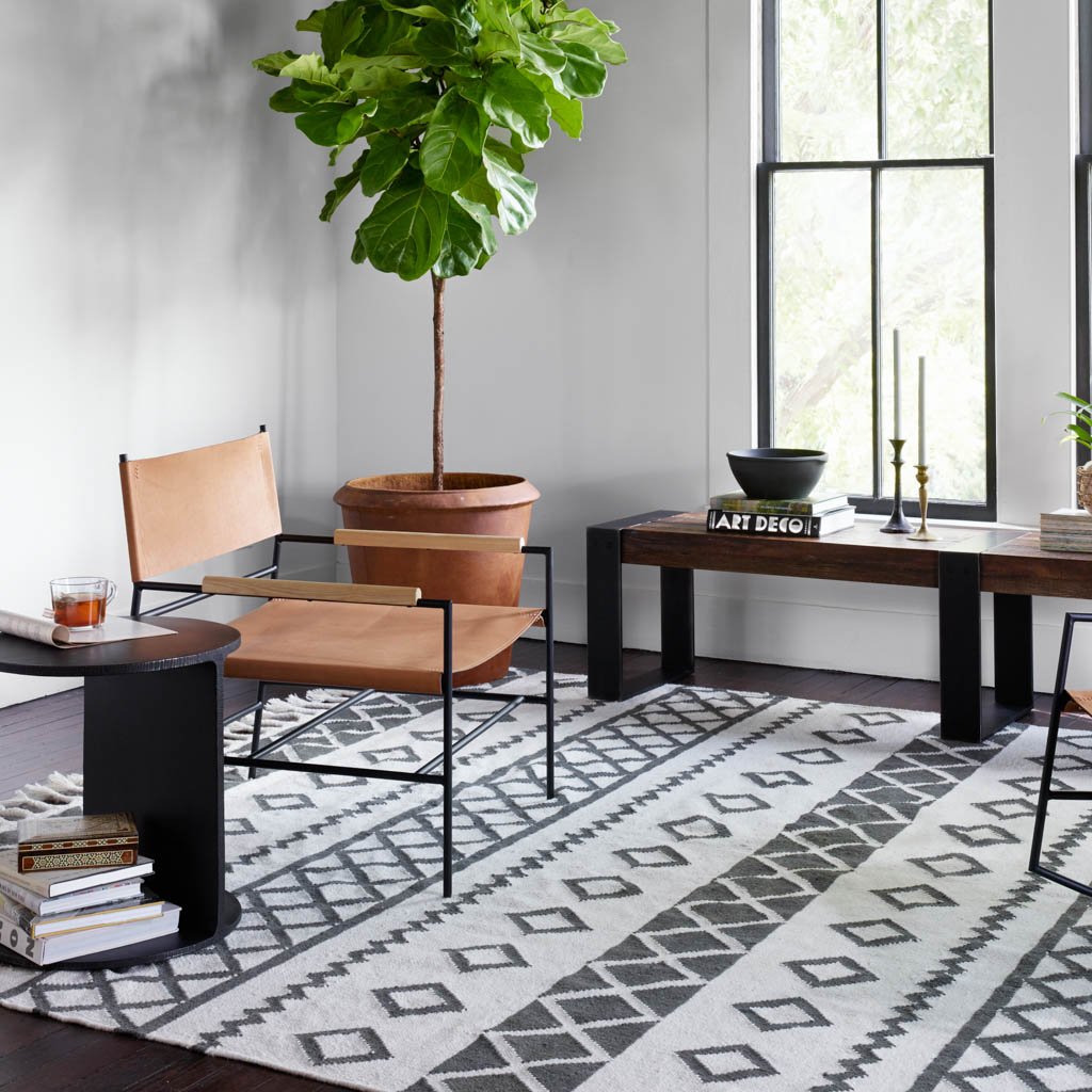 Griffon Minimalist Side Table Rustic Fossil Four Hands Artesanos