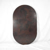 Hammered Copper Tabletop - Capsule Shape - Dark Brown Patina - Artesanos