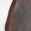 Detail View of Hammered Copper Tabletop - Dark Natural Finish - Capsule Shape - Artesanos