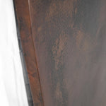 Edge Detail view of Hammered Copper Tabletop - Cocoa Copper Finish - Capsule Shape - Artesanos