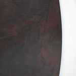 Finish Detail of Oval Copper Tabletop - Hammered Texture - Dark Brown Patina - Artesanos