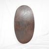 Profile view of Oval Copper Tabletop - Contrasting Gold/Brown Sanded Finish - Artesanos