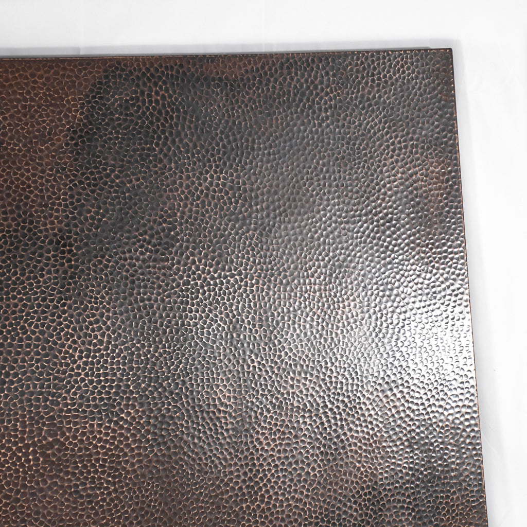 Rectangle Copper Tabletop - Hammered Texture & Dark Shiny Copper Patina ...