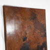 Detail view of Hammered Copper Rectangle Tabletop - Chocolate Copper Finish