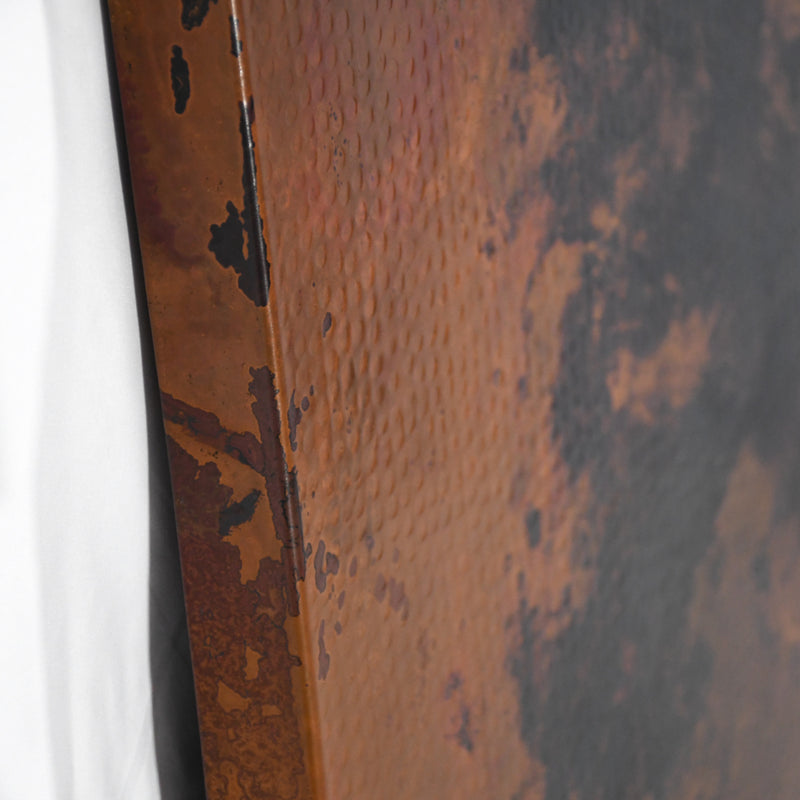 Rectangle Copper Tabletop - Hammered Texture & Dark Natural Patina ...