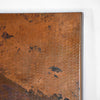 Texture detail view of Hammered Copper Rectangle Tabletop - Dark Natural