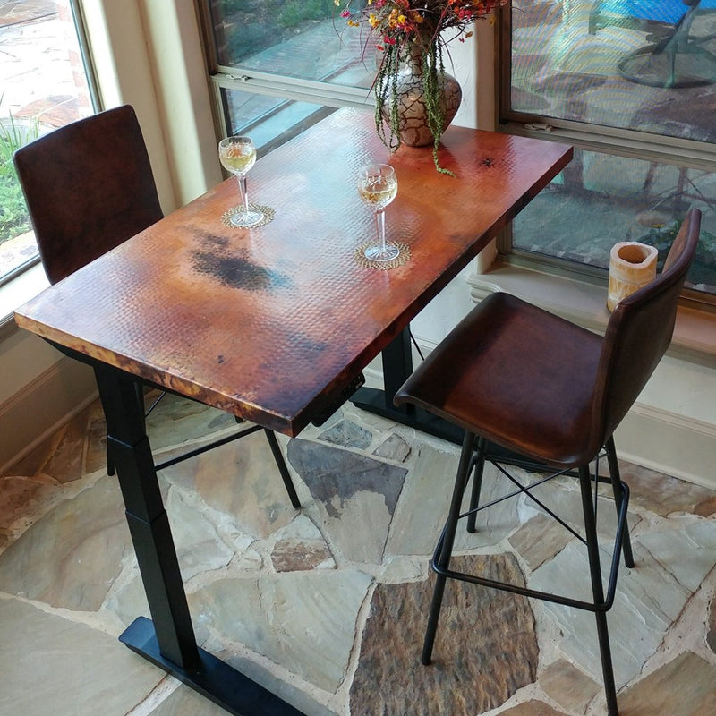 Copper Tabletop Copper Tabletop: Rectangle – Hammered Natural Patina – Artesanos Design ...