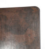 Texture Detail of Rectangle Copper Tabletop - Hammered Texture & Dark Shiny Finish - Artesanos