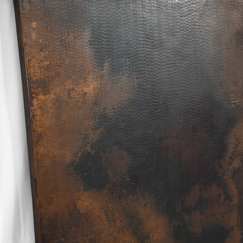 Copper Rectangle Rectangle Copper Tabletop - Hammered Texture & Dark Natural Patina ...