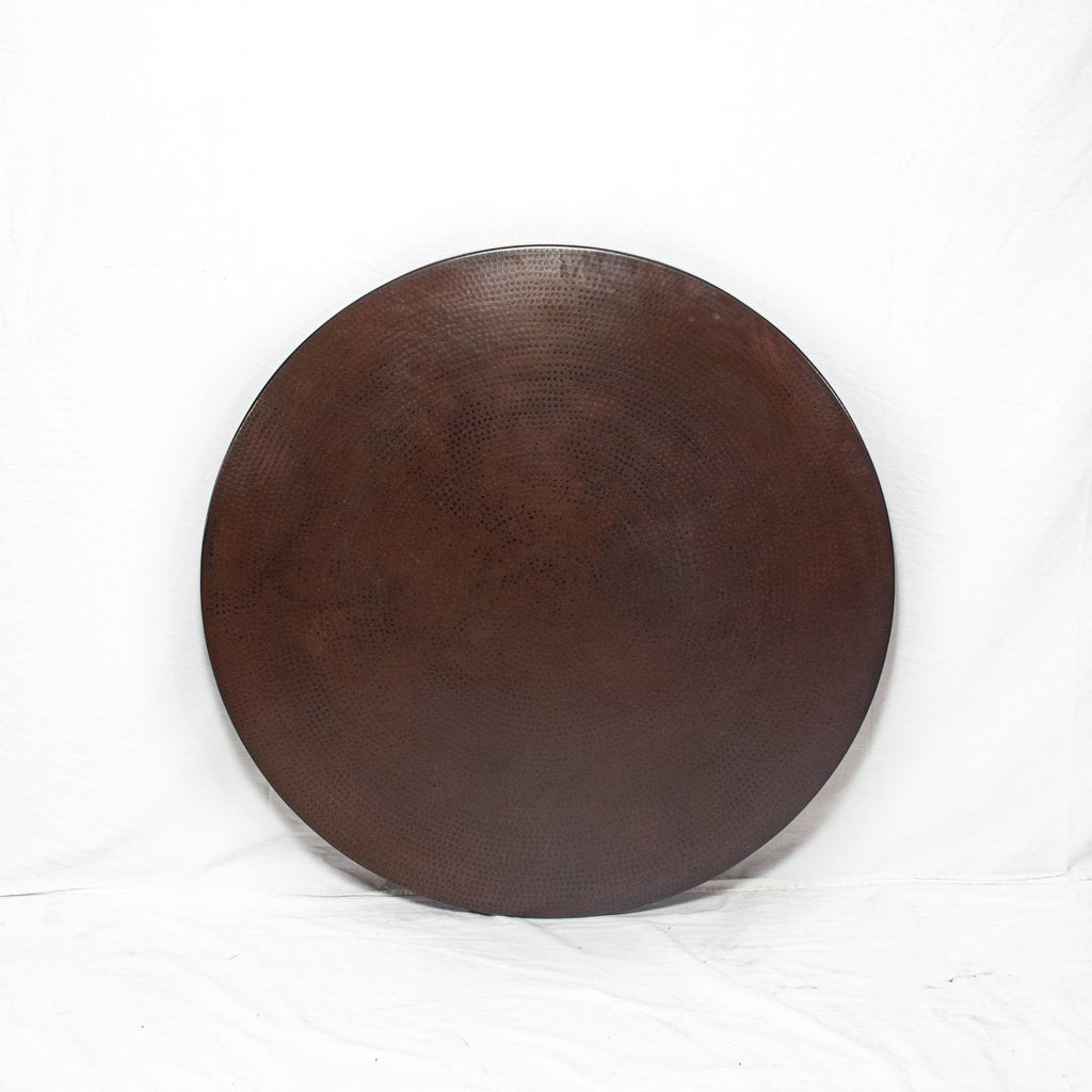 Round Copper tabletop Dark brown Copper