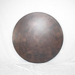 Hammered Copper Round Tabletop - Dark Brown Sanded