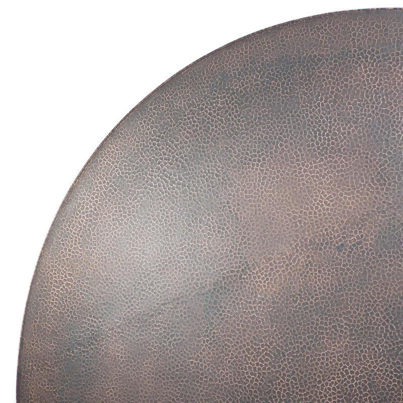 Copper Tabletop Round Copper Tabletop with Hammered Texture & Dark Finish – Artesanos ...