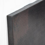 Corner Detail view of Square Copper Tabletop - Dark Copper Finish with Hammered Texture - Artesanos