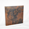 Profile view of Square Copper Tabletop - Dark Natural Finish with Hammered Texture