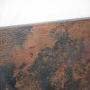 Edge Detail of Square Copper Tabletop - Dark Natural Finish with Hammered Texture