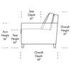Harris Comfort Sleeper Sofa Side Dimensions