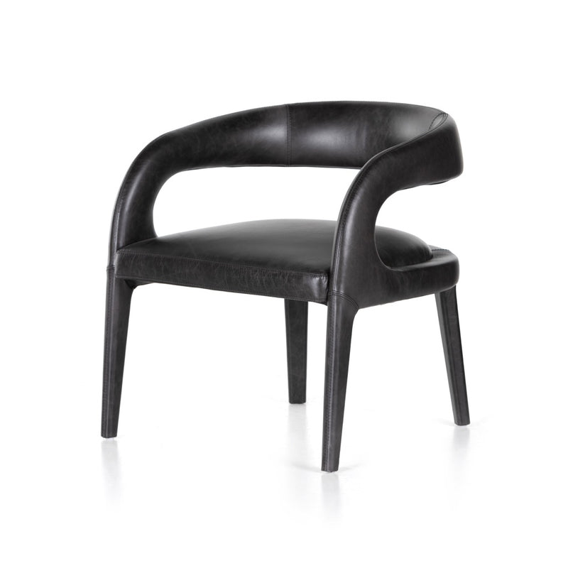 Hawkins Chair Sonoma Black Angled View Four Hands
