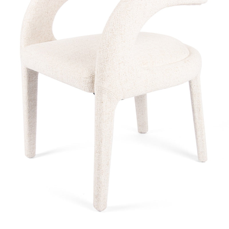 Hawkins Dining Chair Omari Natural view angled from right showing legs