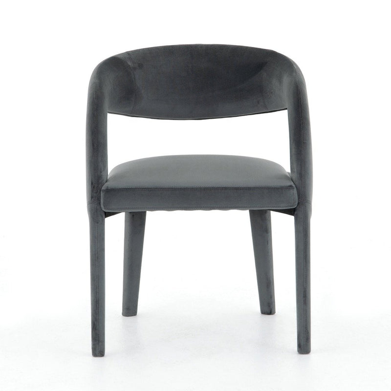 Hawkins Dining Chair - Charcoal Velvet Front view