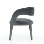 Hawkins Dining Chair - Charcoal Velvet Side View