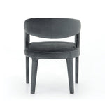 Hawkins Dining Chair - Charcoal Velvet Back view