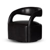 Hawkins Swivel Chair Sonoma Black Angled View 236091-003
