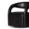 Hawkins Swivel Chair Sonoma Black Top Grain Leather Seating 236091-003
