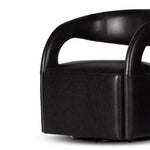 Hawkins Swivel Chair Sonoma Black Top Grain Leather Seating 236091-003
