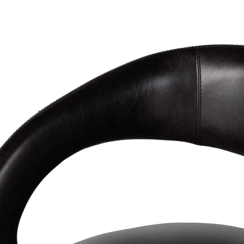 Hawkins Swivel Chair Sonoma Black Curved Armrest 236091-003
