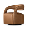 Four Hands Hawkins Swivel Chair Sonoma Butterscotch Angled View