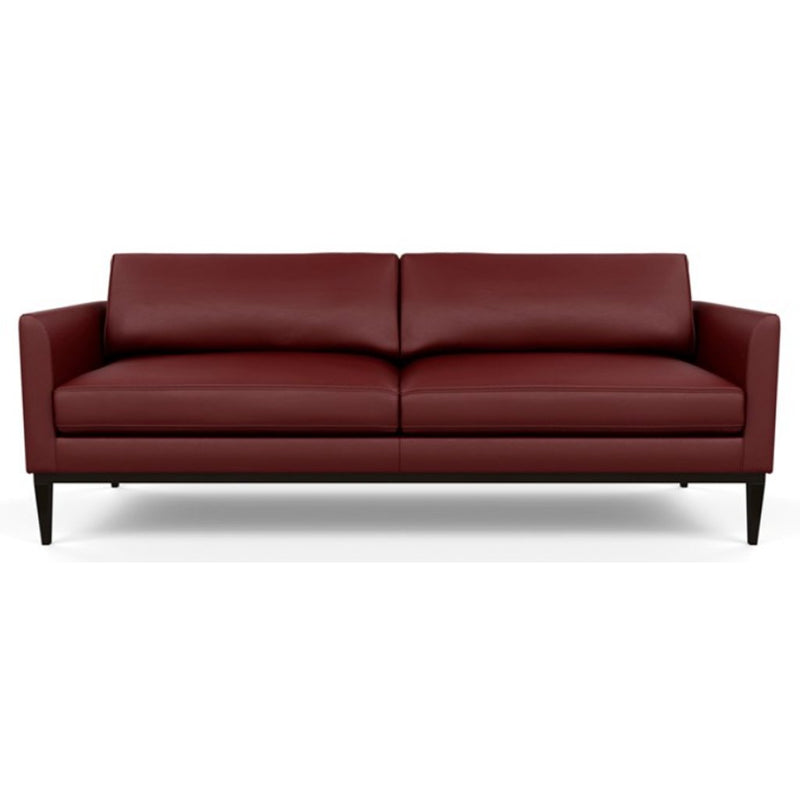 Henley Leather Sofa by American Leather Bali Red Hibiscus