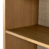 Four Hands Higgs Bookcase - Honey Oak Veneer Shelf Details